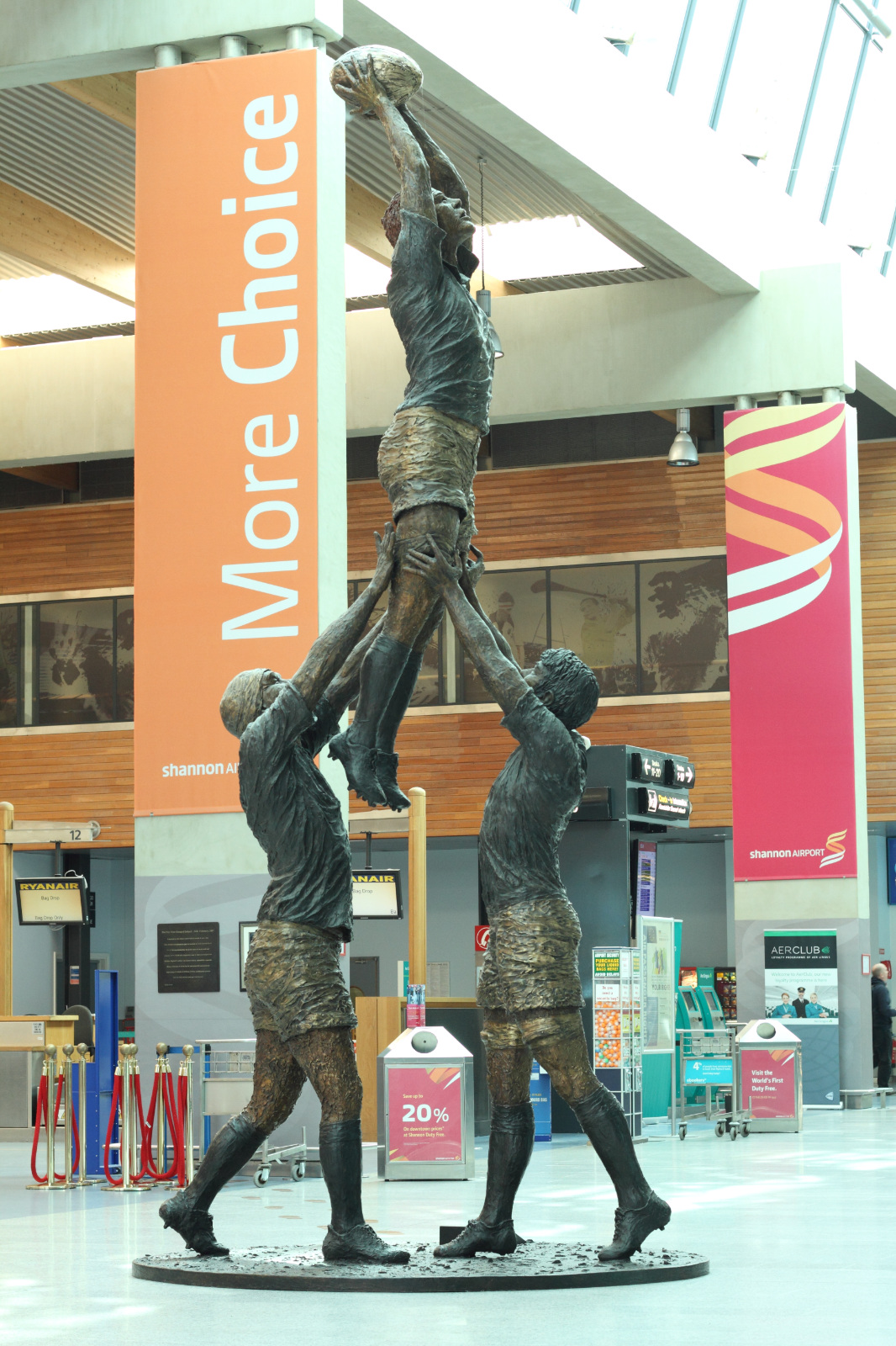 2015 “The Day That Changed Ireland”,Rugby sculpture at Shannon Airport, Ireland