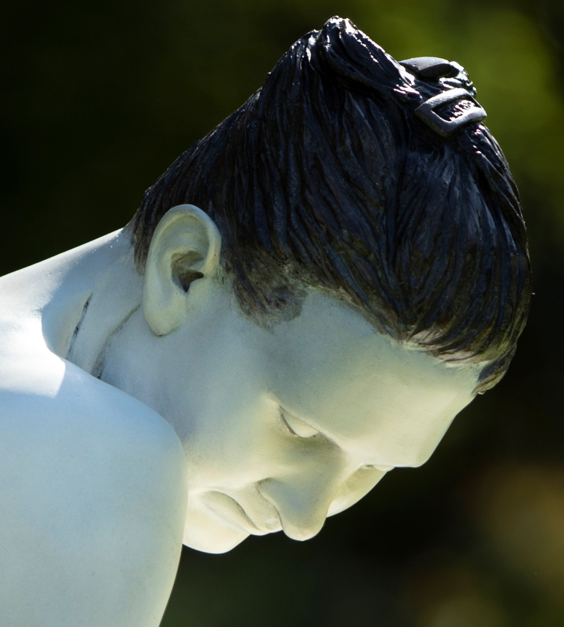 A Closeup of the sculpture head