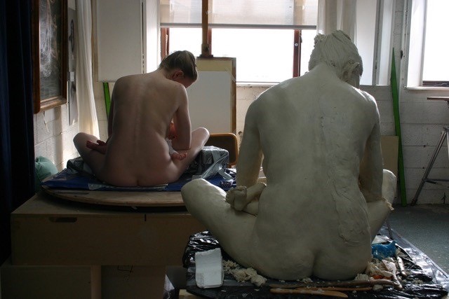 Work in progress, viewed from behind
